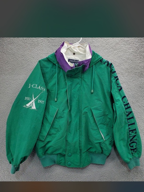 Nautica Other - Vintage Nautica Challenge Jacket J-Class Green Sailing Windbreaker 90s